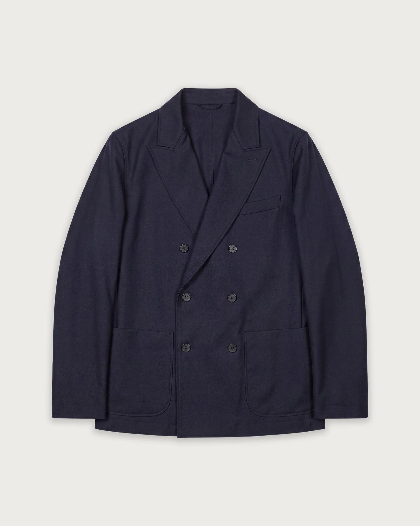 Veste Homme en Flanelle de Laine Vierge Bleu Marine Jarod