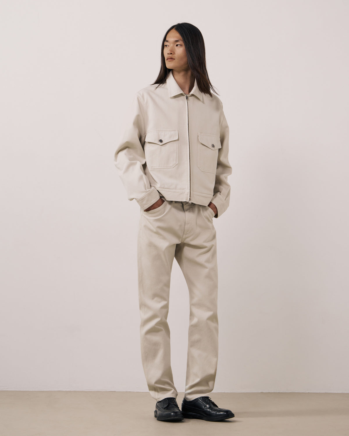 Blouson Homme en Velours Côtelé Ecru Dickey