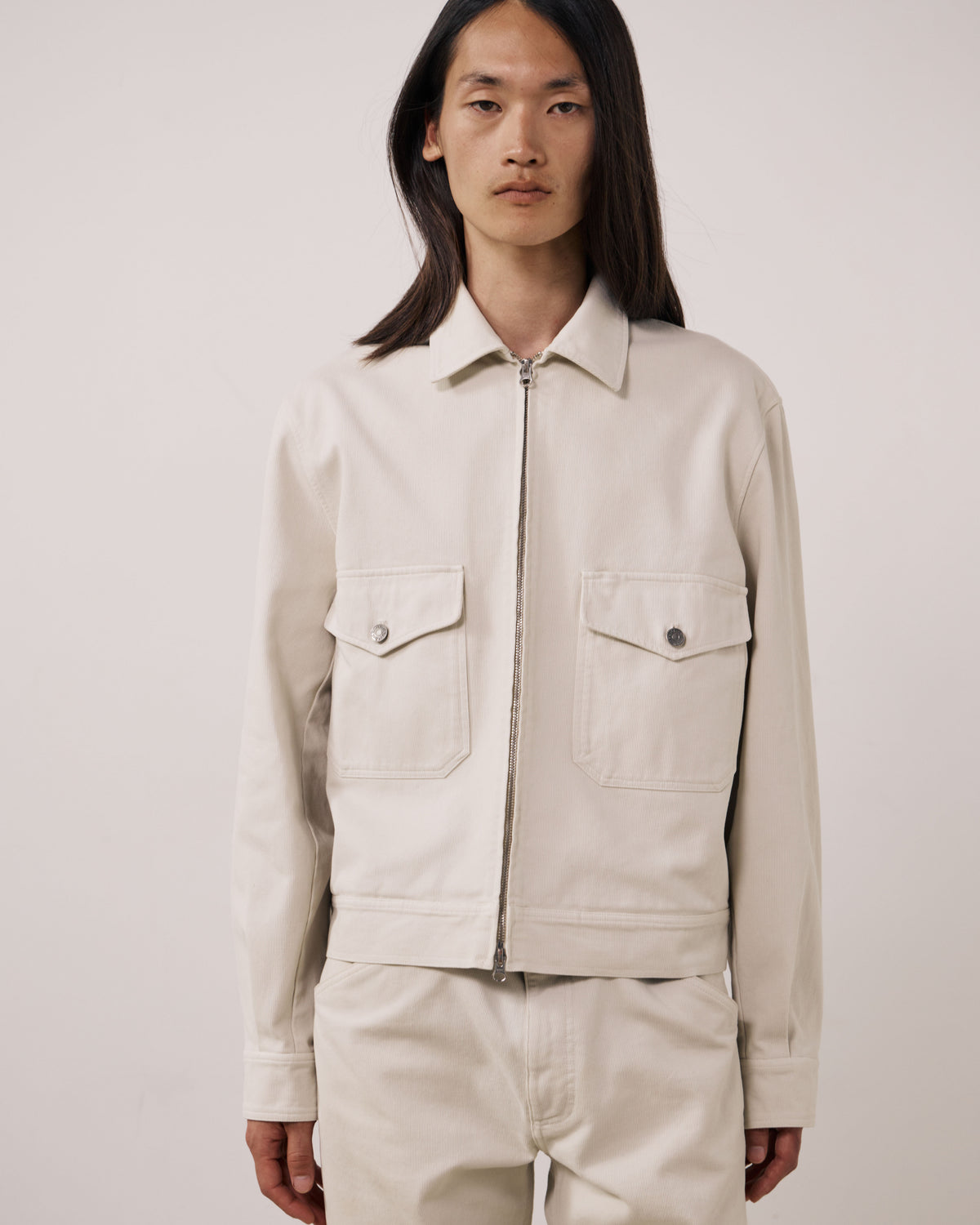 Blouson Homme en Velours Côtelé Ecru Dickey