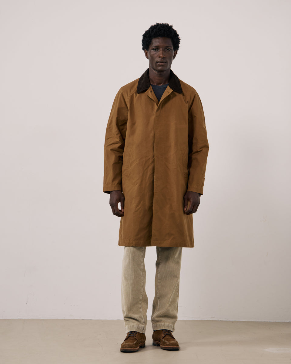 Manteau Homme en Gabardine de Coton Camel Cool - Image principale