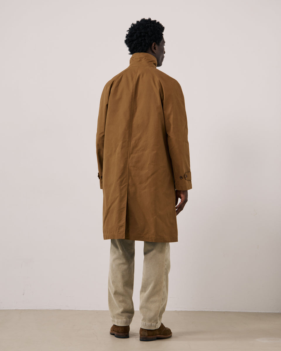 Manteau Homme en Gabardine de Coton Camel Cool - Image 3