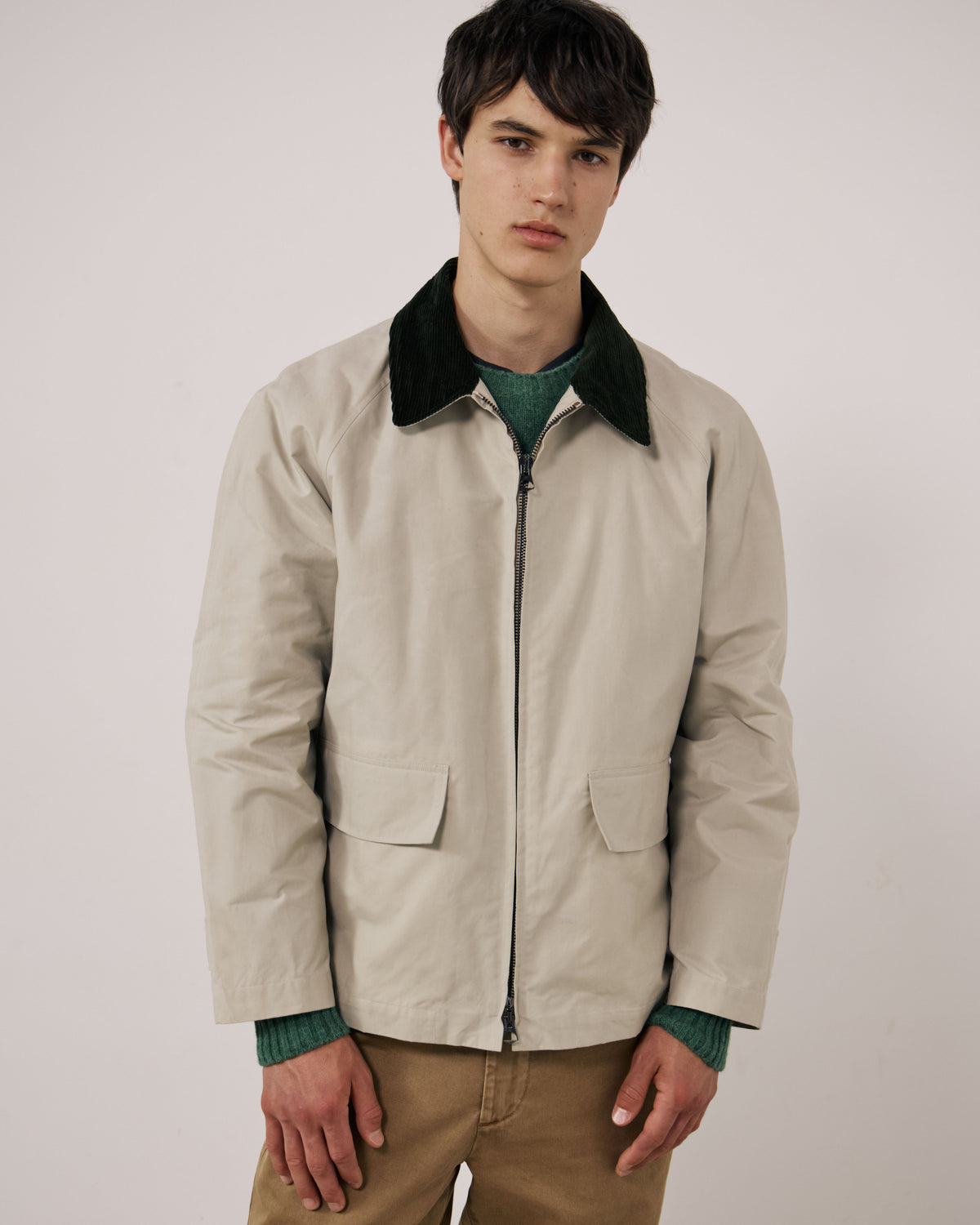 Blouson Homme en Gabardine de Coton Ecru Dancer