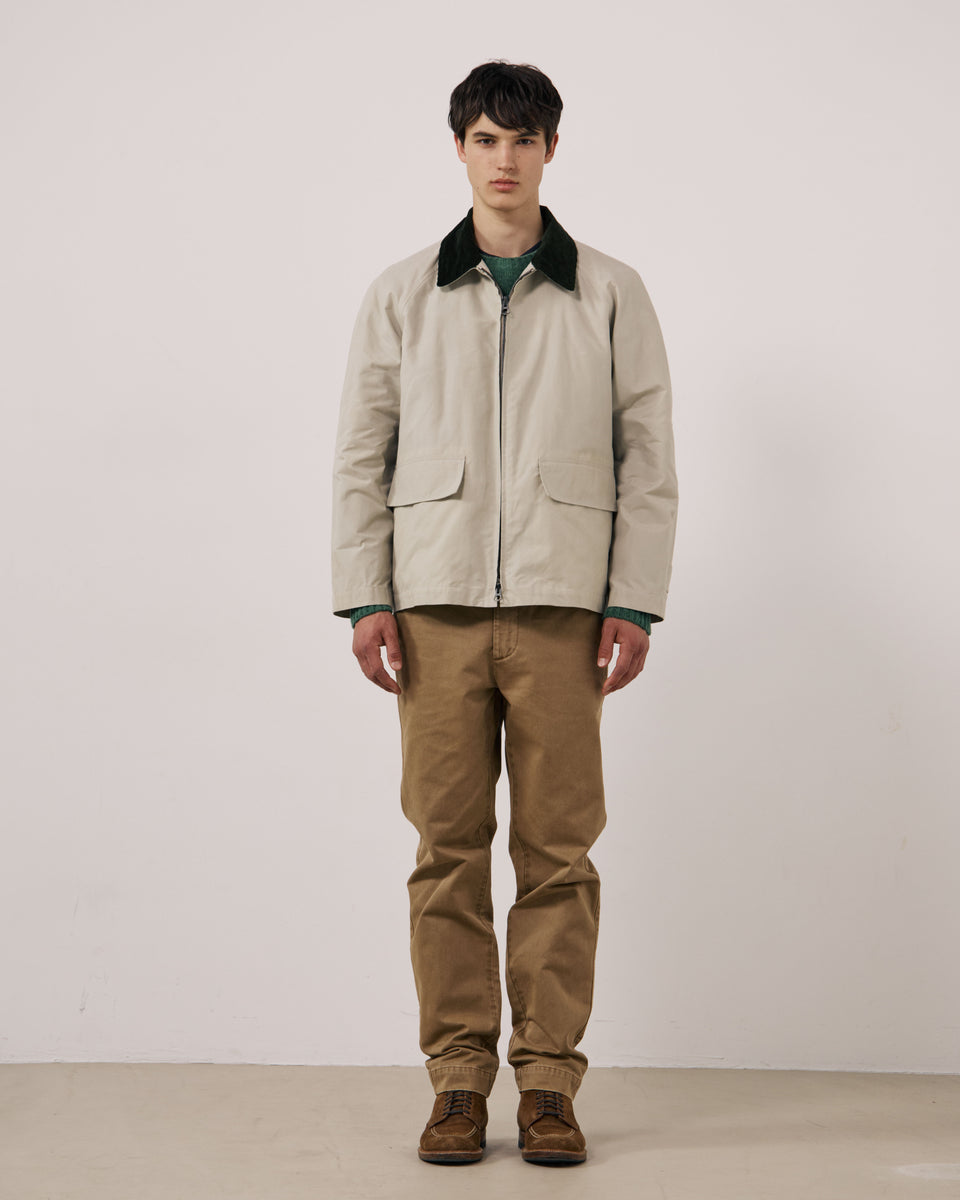 Blouson Homme en Gabardine de Coton Ecru Dancer - Image 2