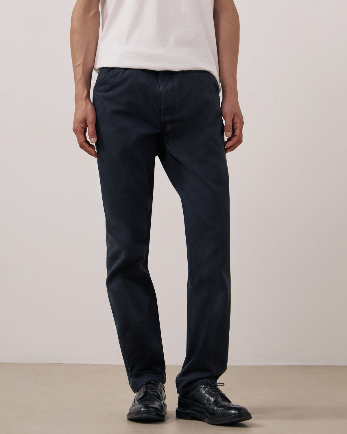Pantalon Homme en Velours Côtelé Bleu Marine Terrence
