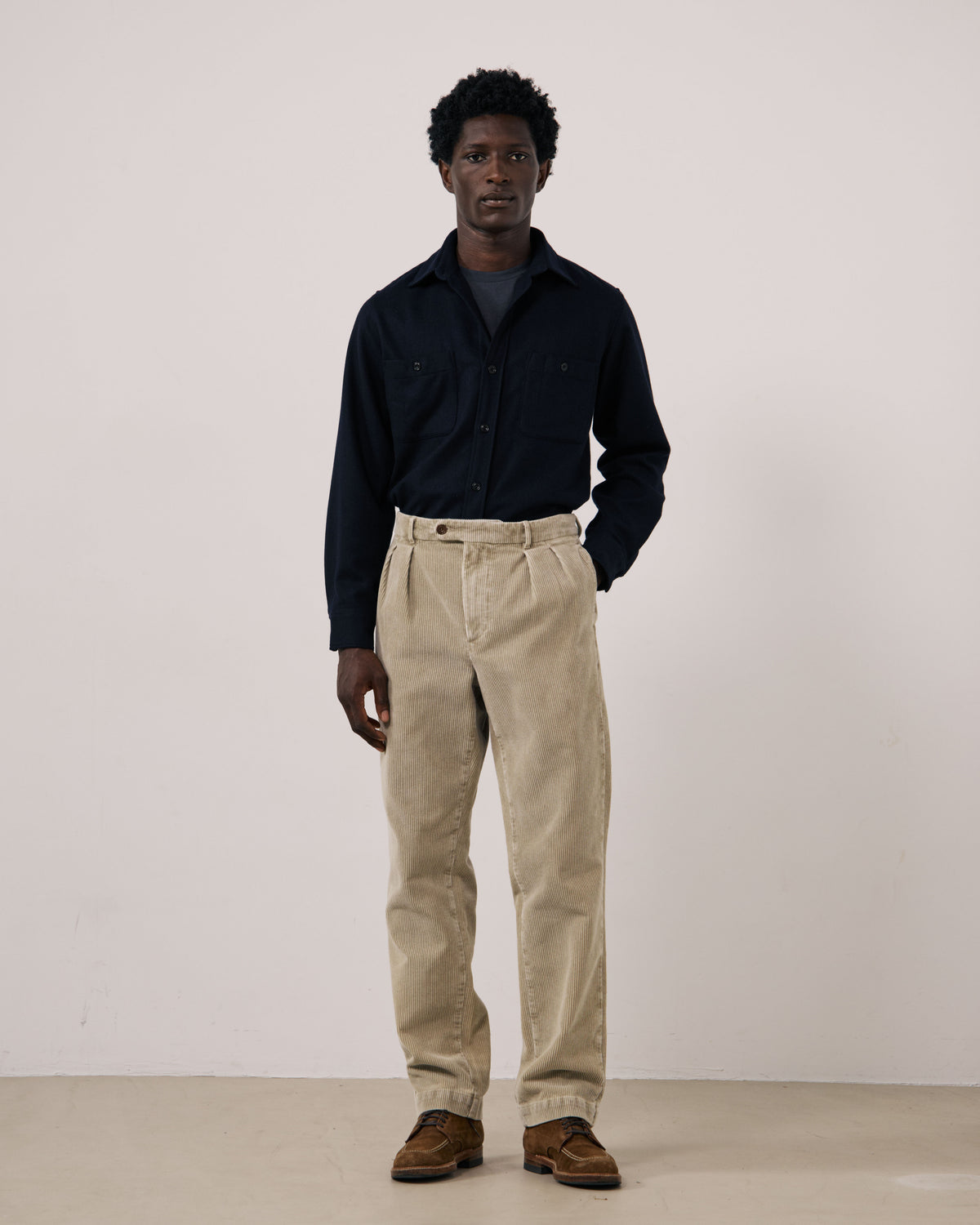 Pantalon Homme en Velours Côtelé Sable Trunk