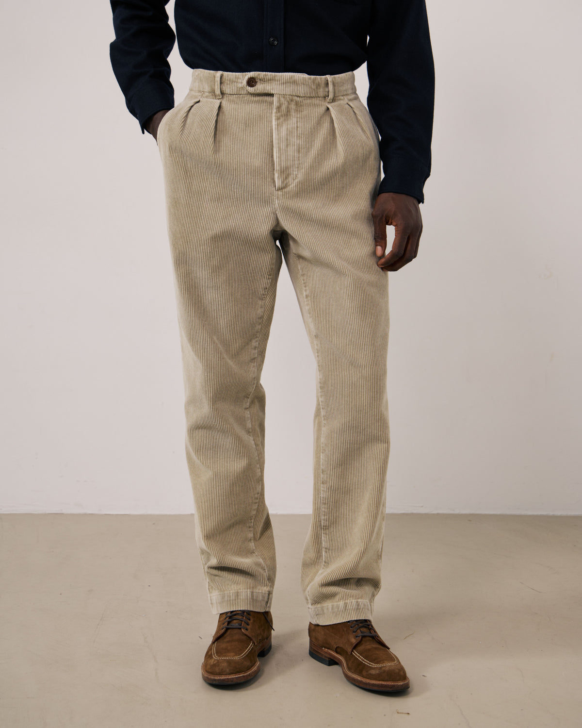 Pantalon Homme en Velours Côtelé Sable Trunk