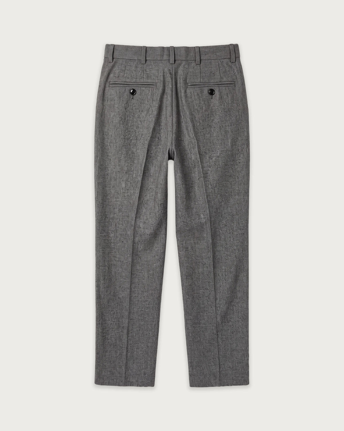 Pantalon Homme en Flanelle de Laine à Carreaux Gris Task