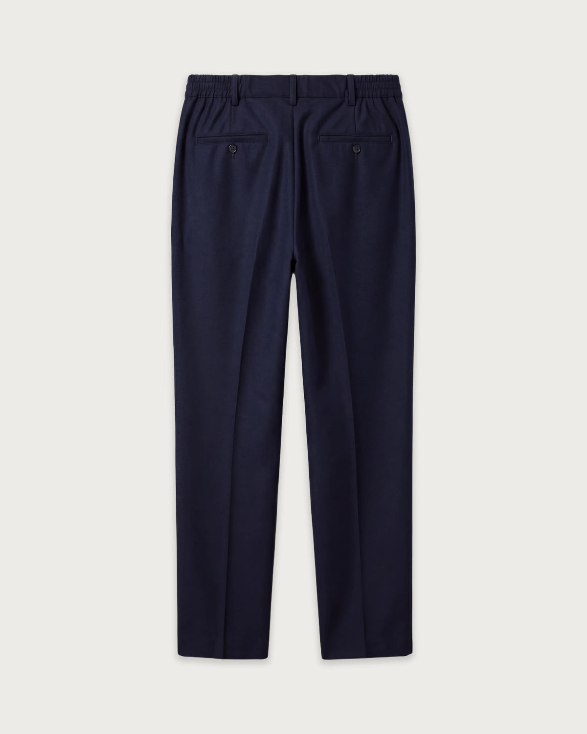 Pantalon Homme en Flanelle de Laine Vierge Bleu Marine Task