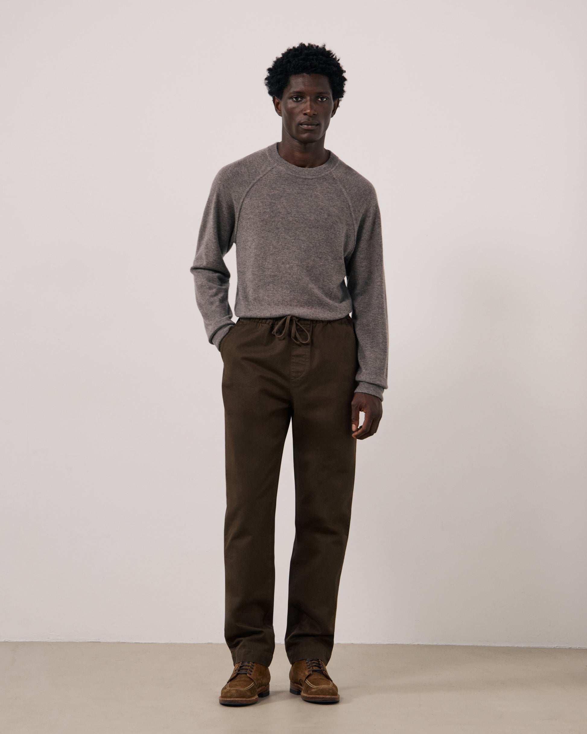 Pantalon Homme en Chino Gris Joggy