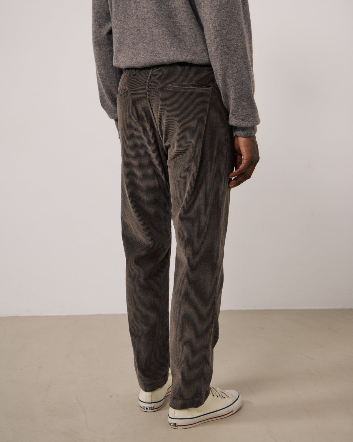 Pantalon Homme en Velours Côtelé Seersucker Gris Joggy