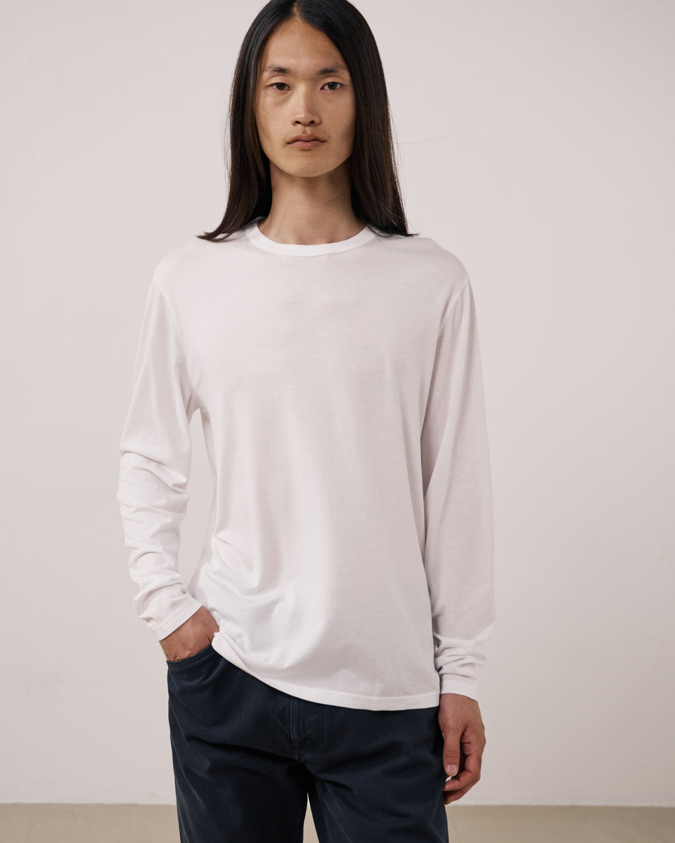 T-shirt Homme en Jersey de Lyocell & Coton Blanc Tee - Image principale