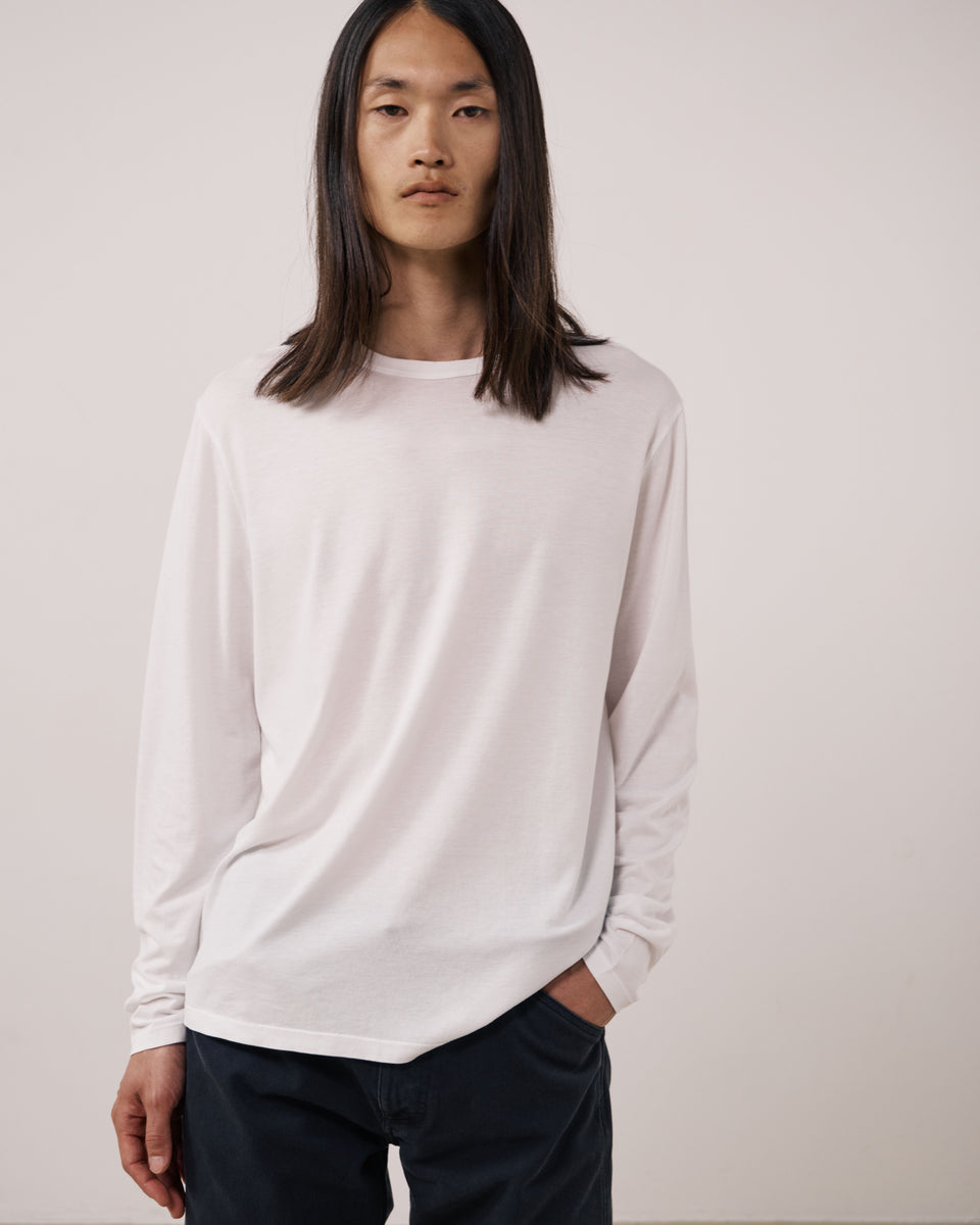 T-shirt Homme en Jersey de Lyocell & Coton Blanc Tee - Image 3