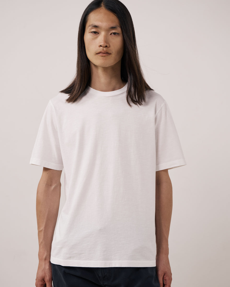 Crew Men's White Slub Cotton T-shirt - Image principale