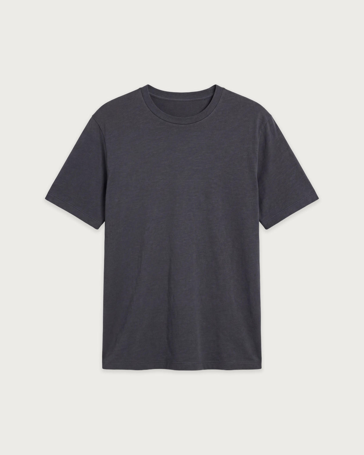 T-shirt Homme en Coton Slub Carbone Crew