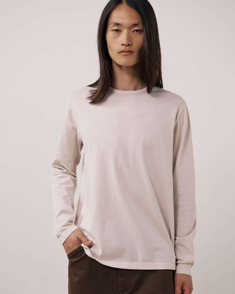 T-shirt Homme en Coton Slub Ecru Crew - Image principale