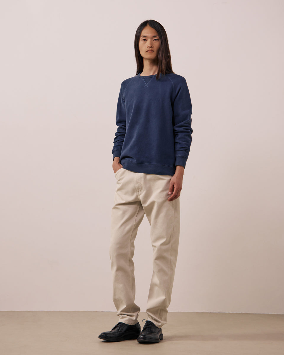 Sweatshirt Homme en Molleton Bleu Nuit Light - Image 2