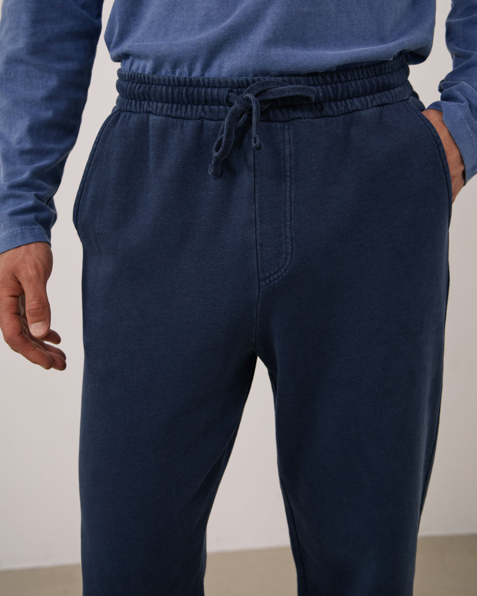 Pantalon Homme en Molleton Bleu Nuit Fleece - Image 3