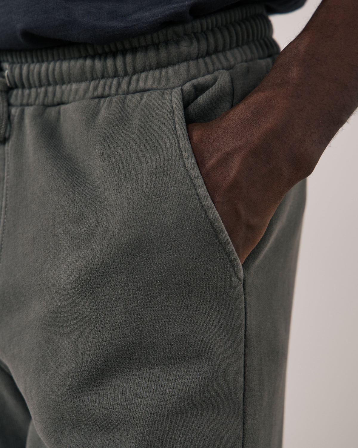 Pantalon Homme en Molleton Gris Fleece