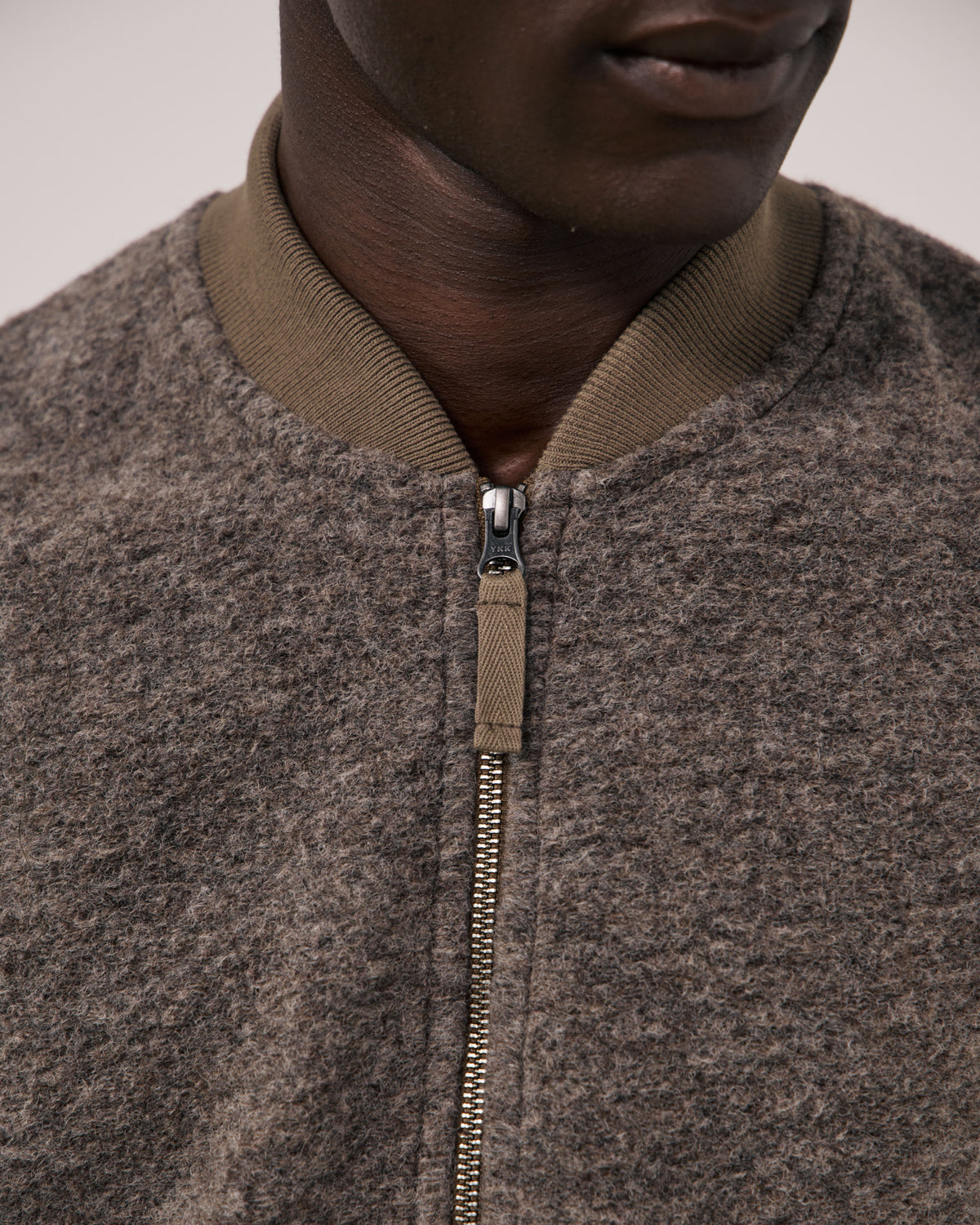 Gilet Homme en Laine Bouillie Taupe Boiled