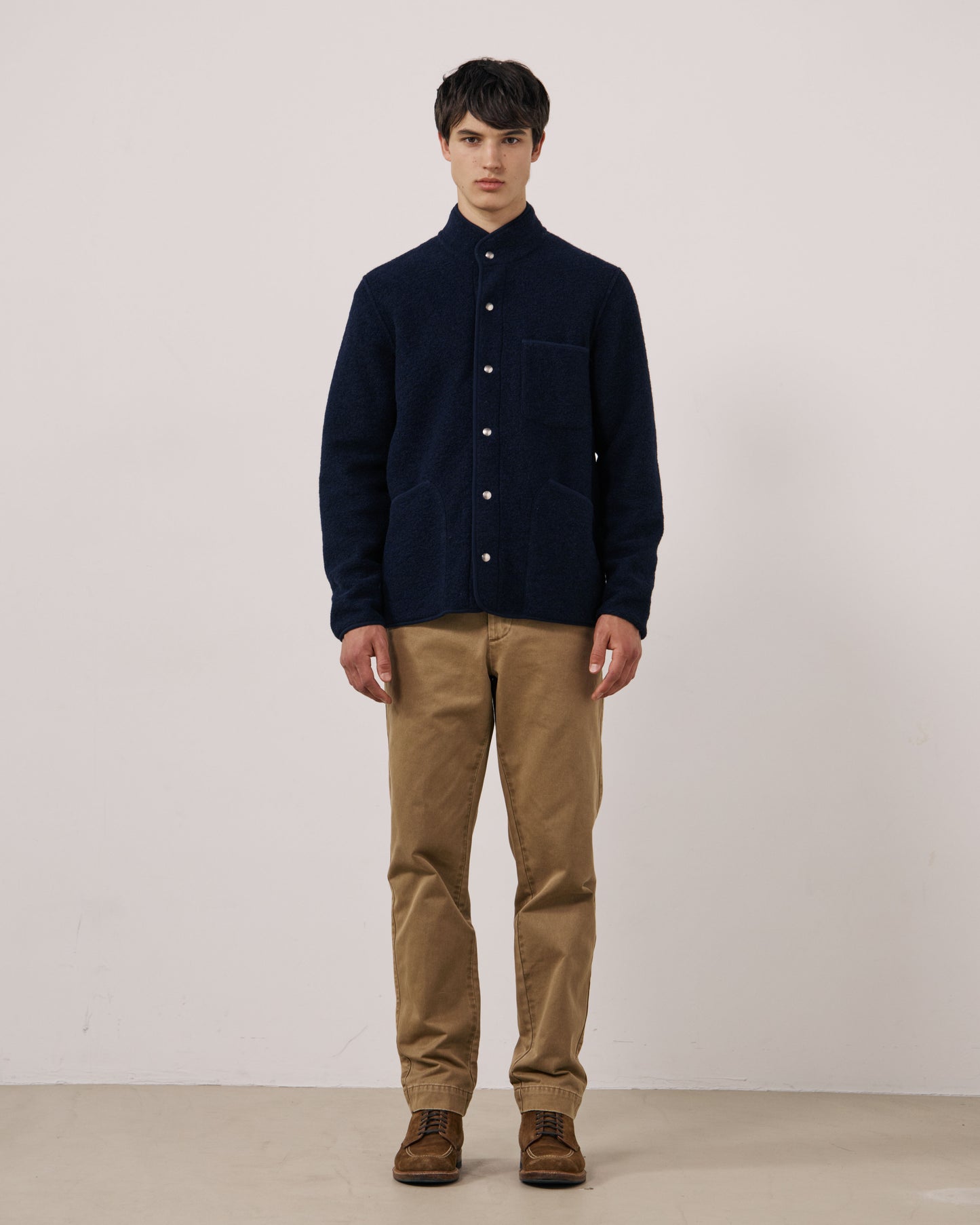 Veste Homme en Laine Bouillie Bleu Marine Jock
