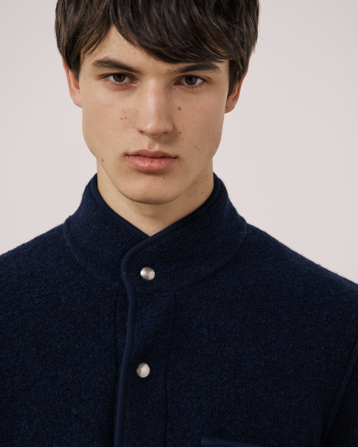 Veste Homme en Laine Bouillie Bleu Marine Jock