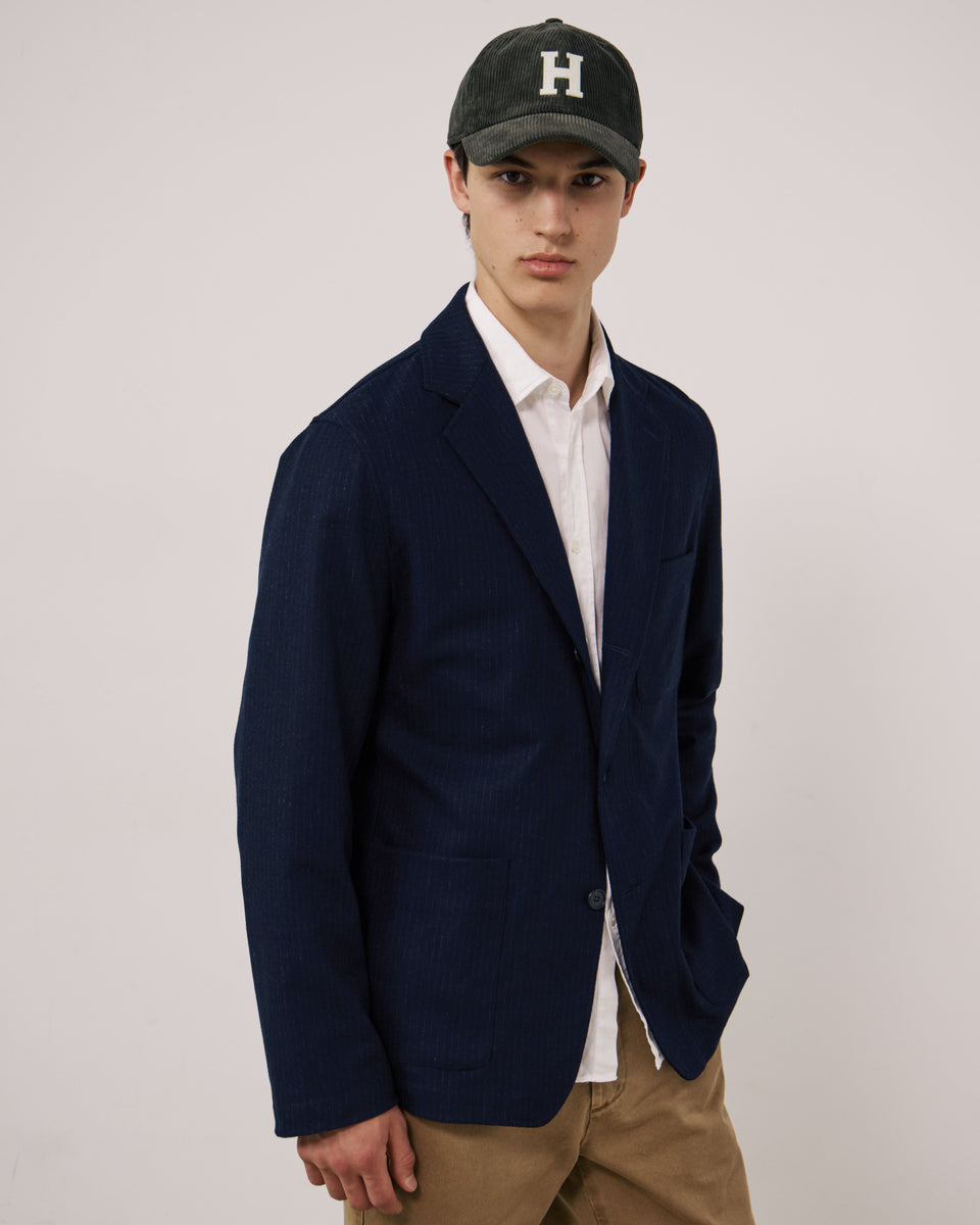 Casquette Homme en Velours Côtelé Vert Olive - Image principale