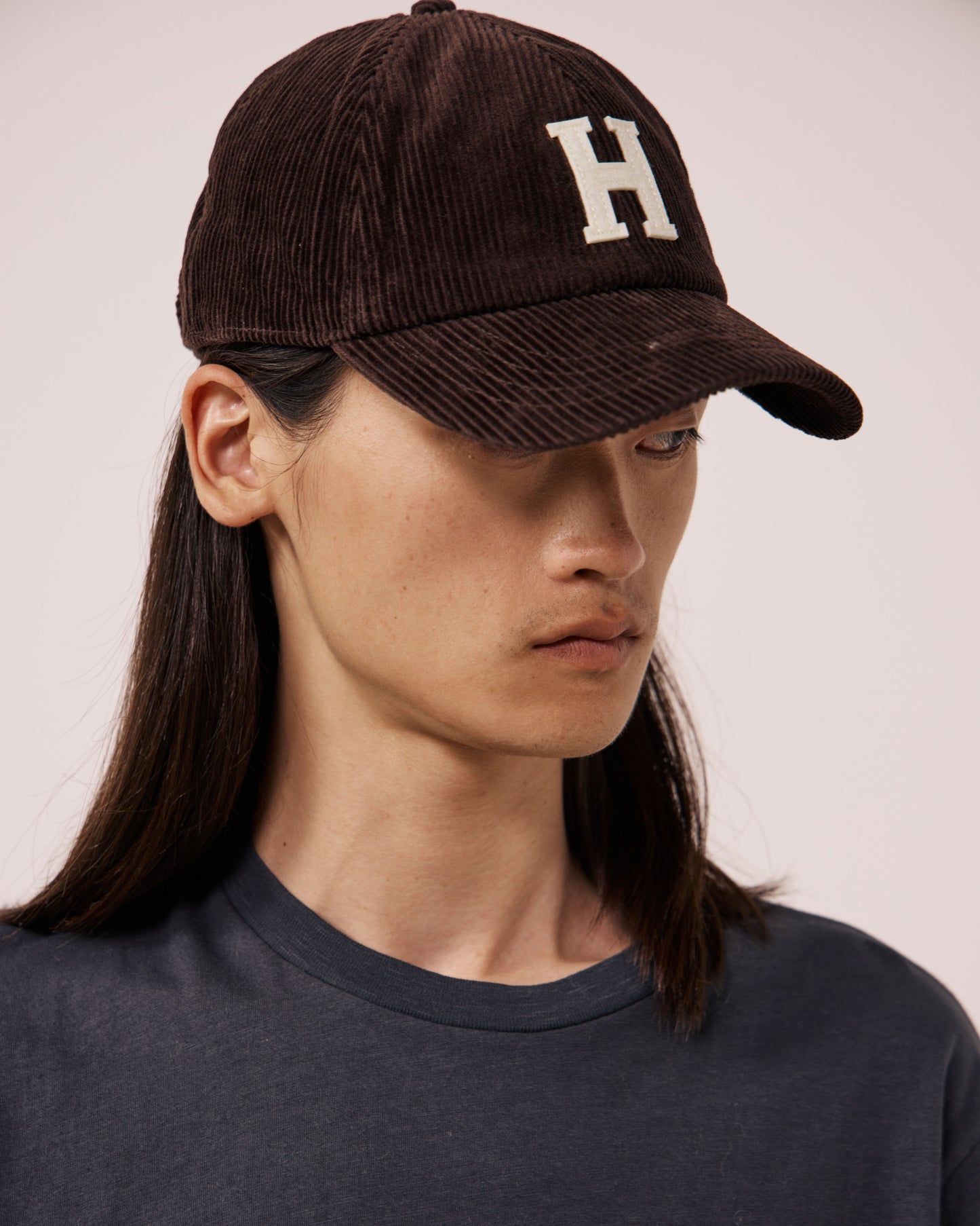 Casquette Homme en Velours Côtelé Chocolat