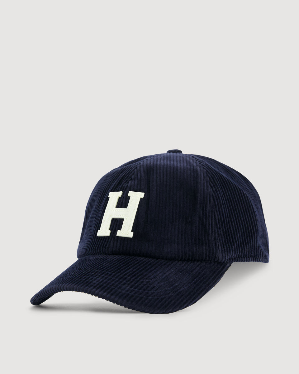 Casquette Homme en Velours Côtelé Bleu Marine - Image 3