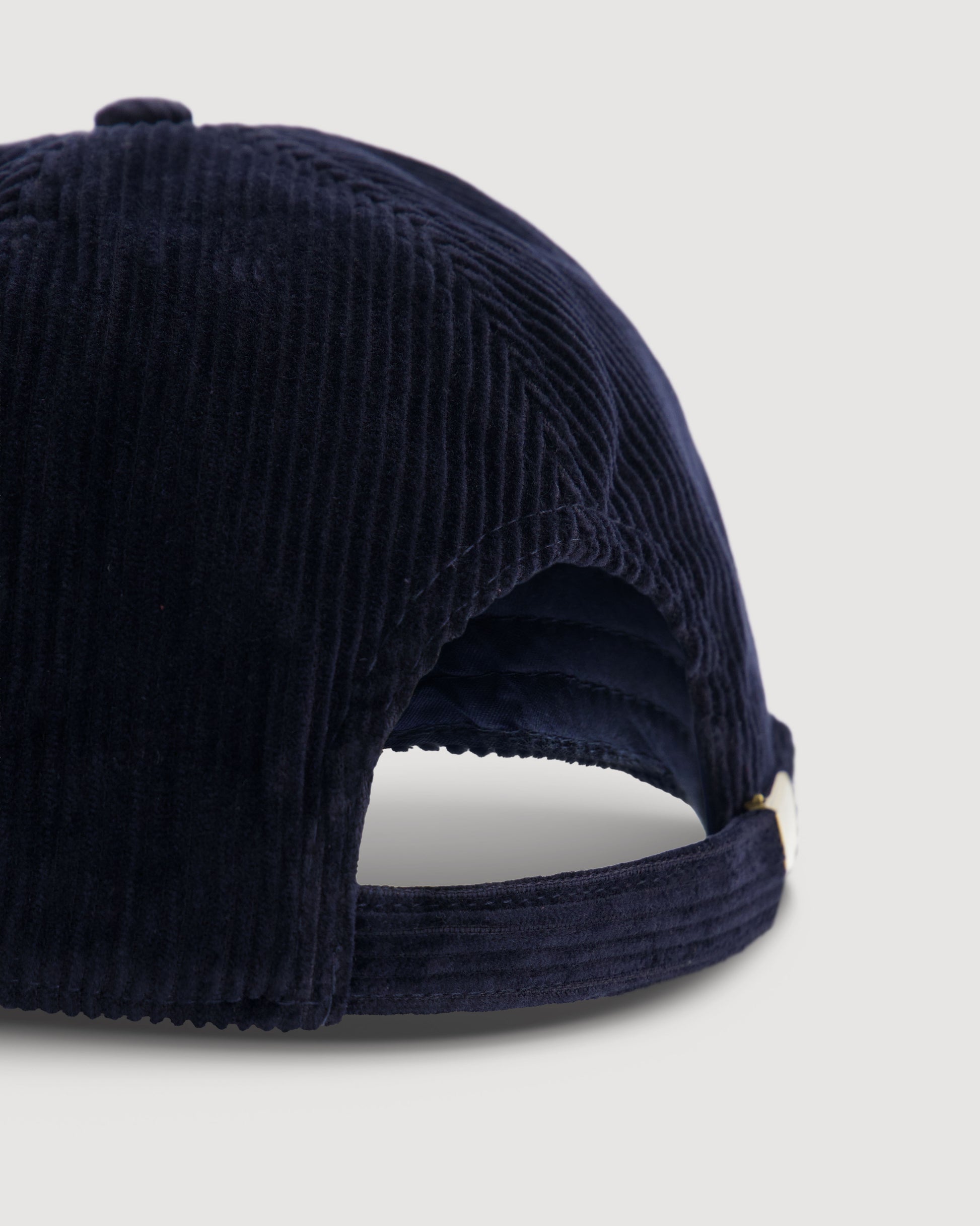 Casquette Homme en Velours Côtelé Bleu Marine