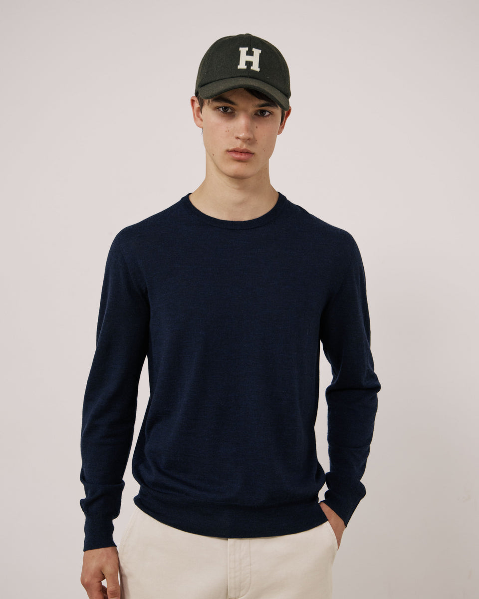 Casquette Homme en Laine Mélangée Vert Olive - Image principale