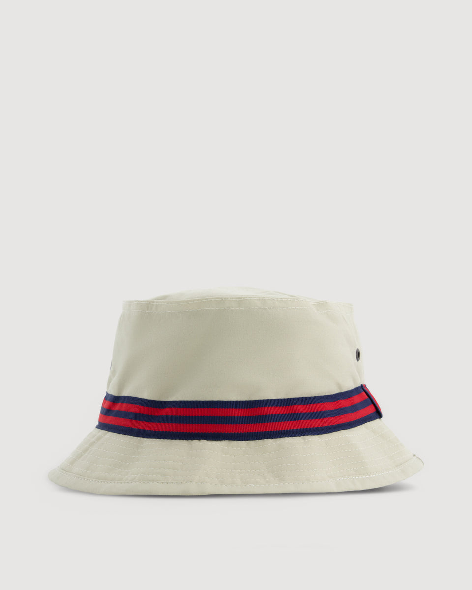 Chapeau Homme en Gabardine de Coton Ecru Pork Pie - Image 3