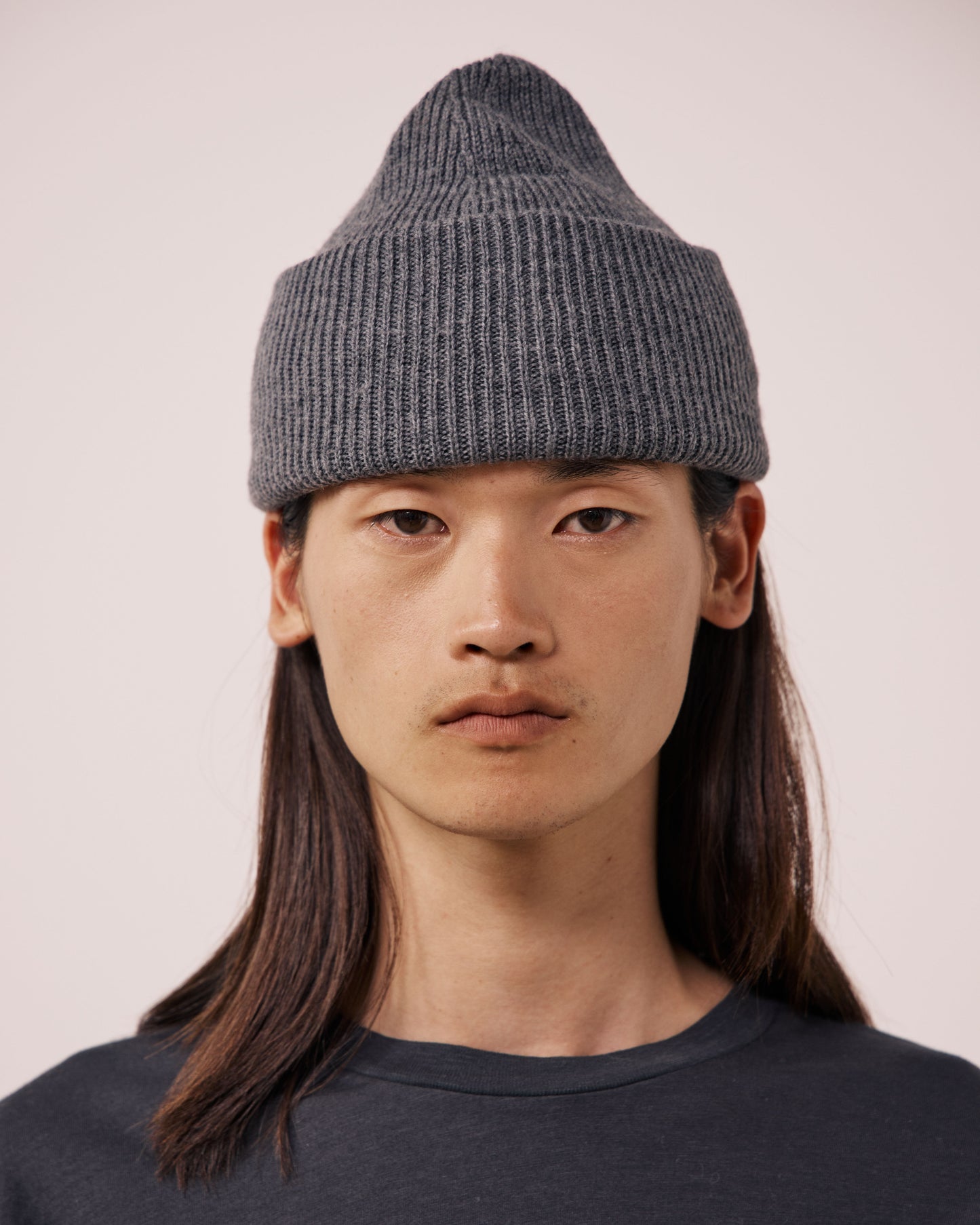 Bonnet Homme en Laine Mérinos Gris Seamless