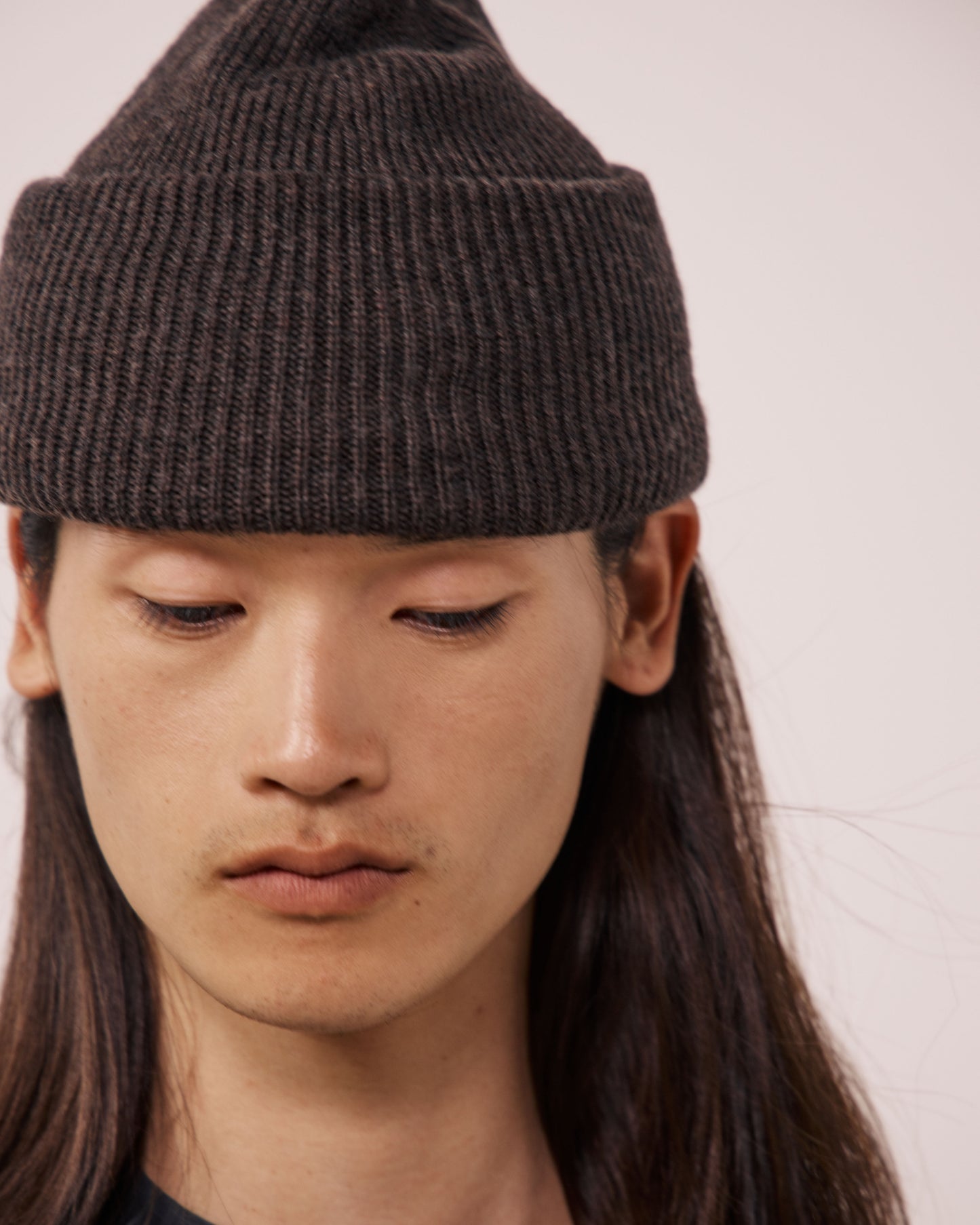 Bonnet Homme en Laine Mérinos Marron Seamless