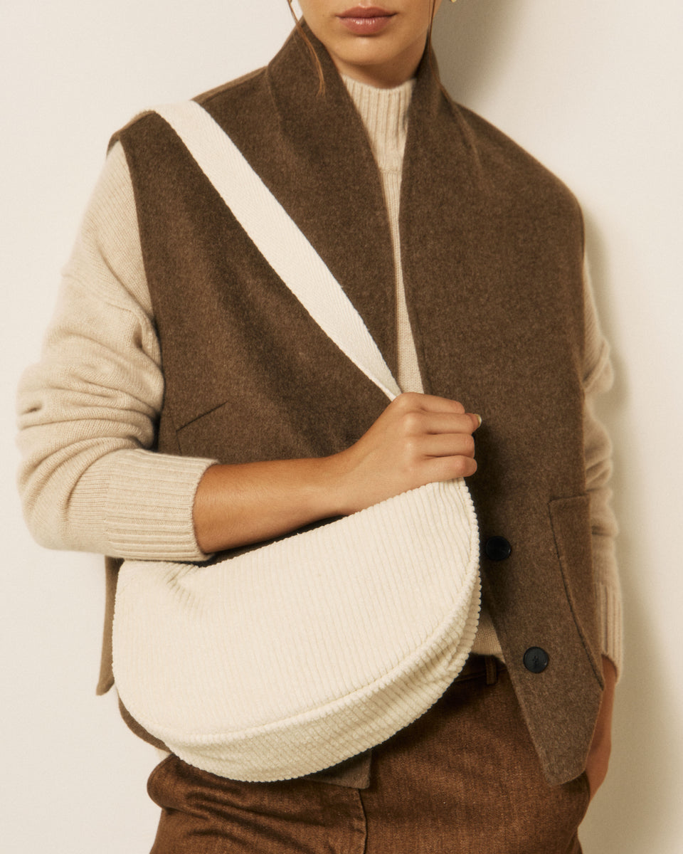 Anouk Women's Ecru Corduroy Bag - Image 2
