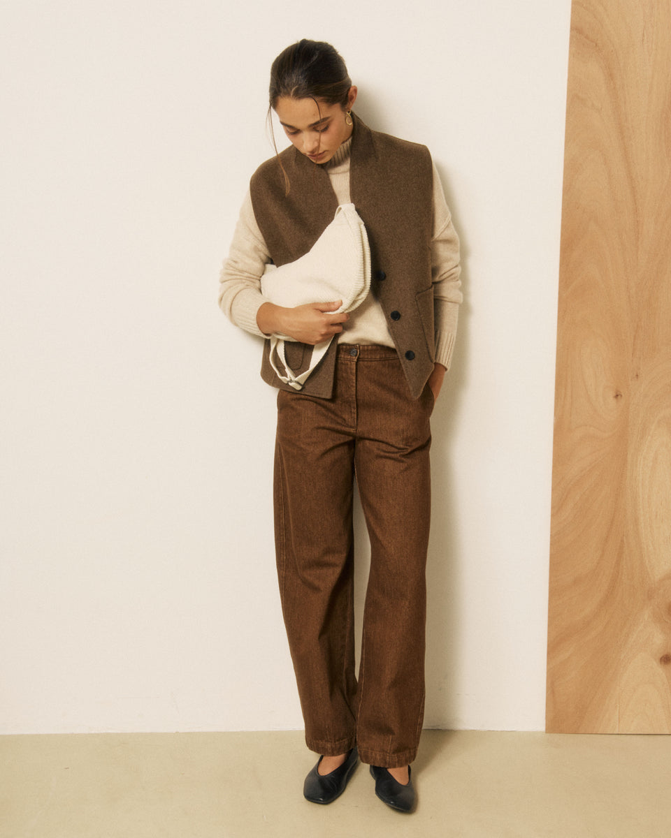 Anouk Women's Ecru Corduroy Bag - Image 3