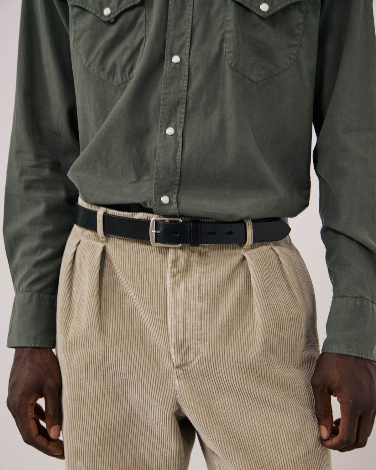 Ceinture Homme en Cuir Noir Austin