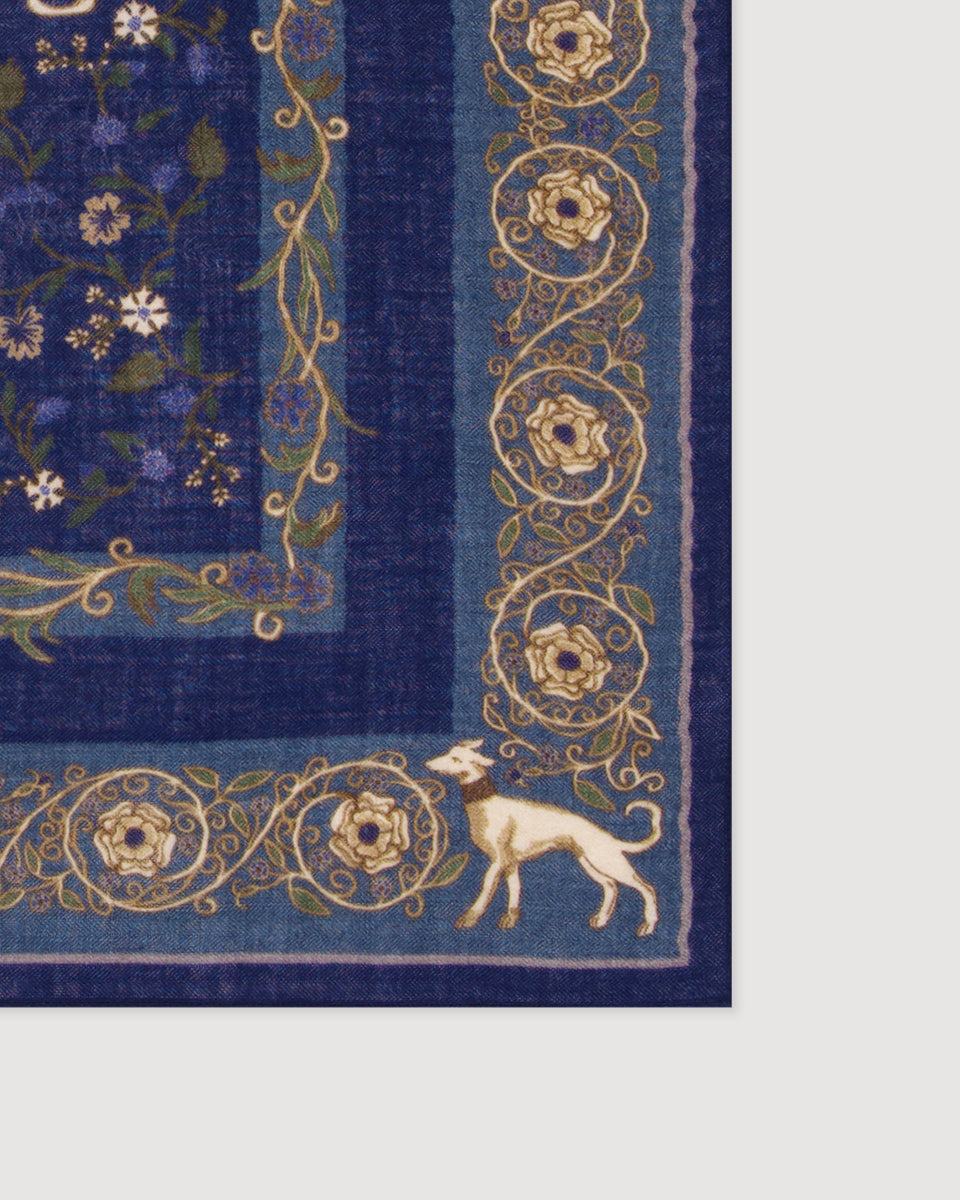 Echarpe Homme en Laine Bleu Marine Bandana - Image 3