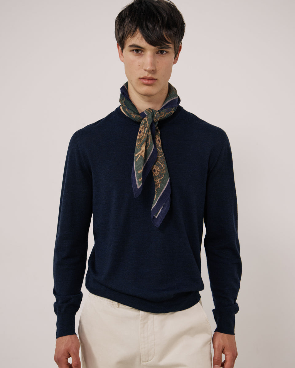 Echarpe Homme en Laine Vert Bandana - Image principale