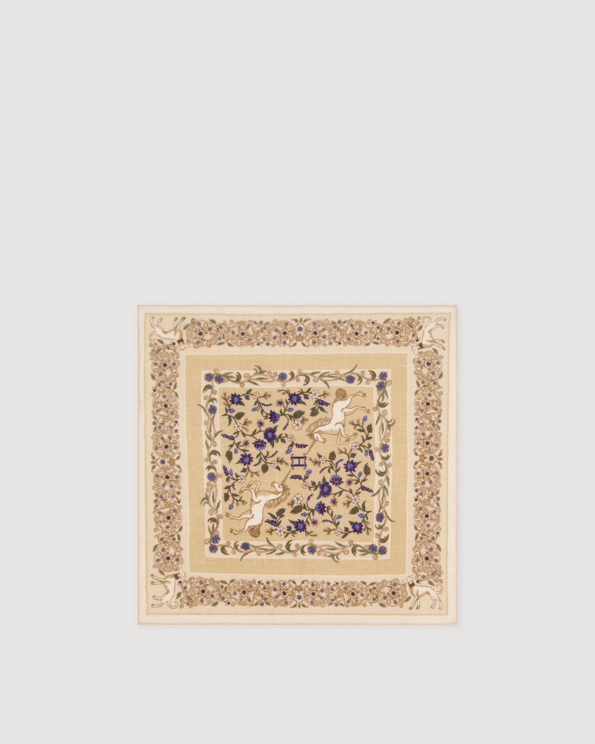Echarpe Homme en Laine Beige Bandana