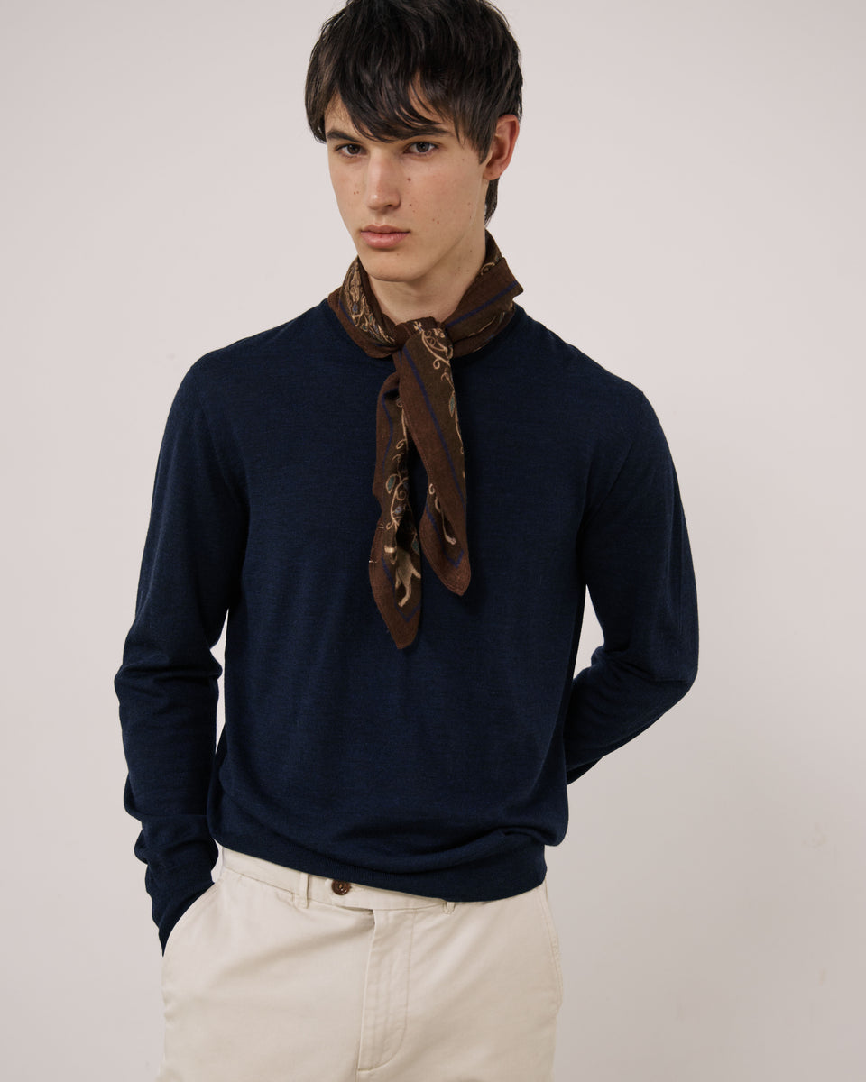 Echarpe Homme en Laine Marron Bandana - Image principale
