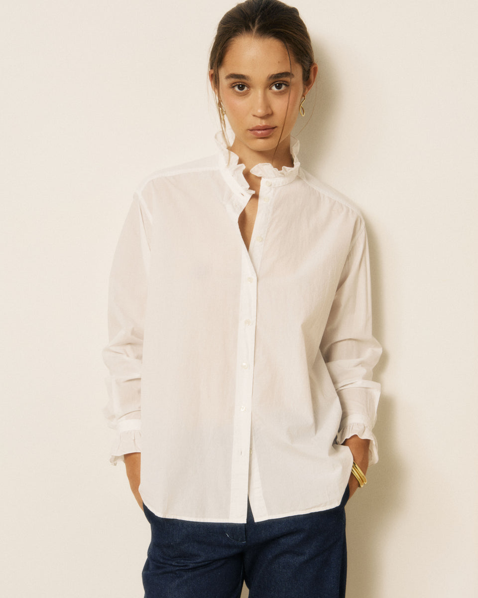 Chemise Femme en Popeline Blanc Chana - Image principale
