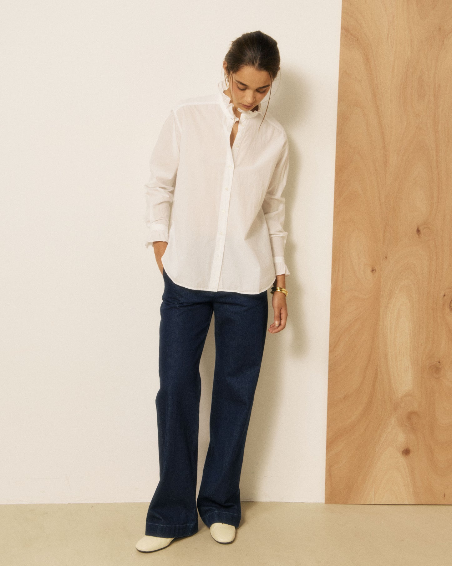 Chemise Femme en Popeline Blanc Chana