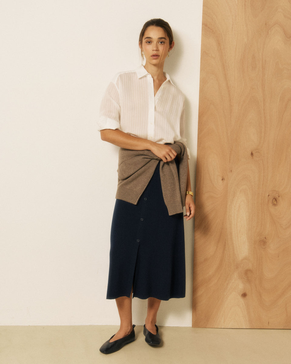 Chemise Femme en Lyocell & Viscose Blanc Cinema - Image 3