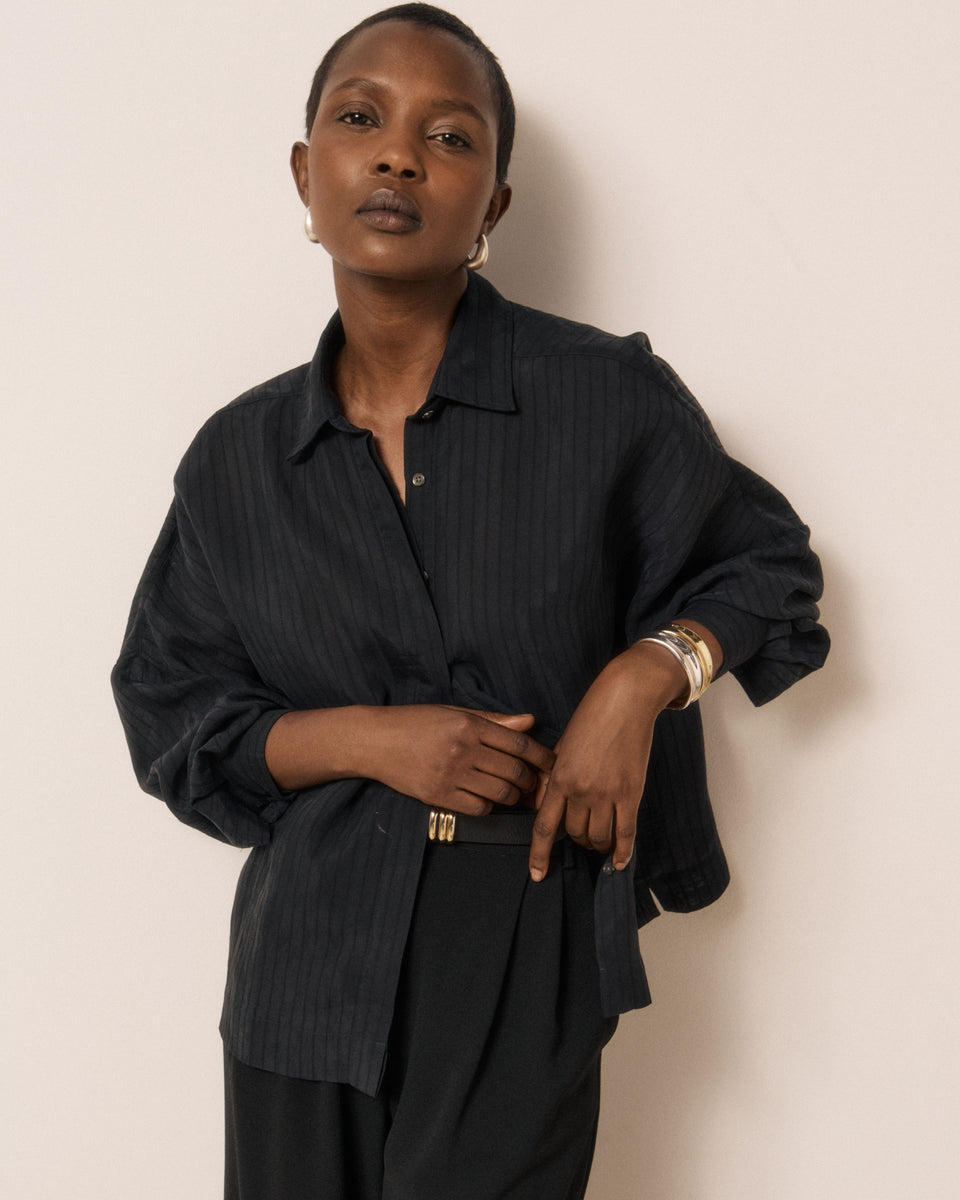 Chemise Femme en Lyocell & Viscose Noir Cosma - Image principale