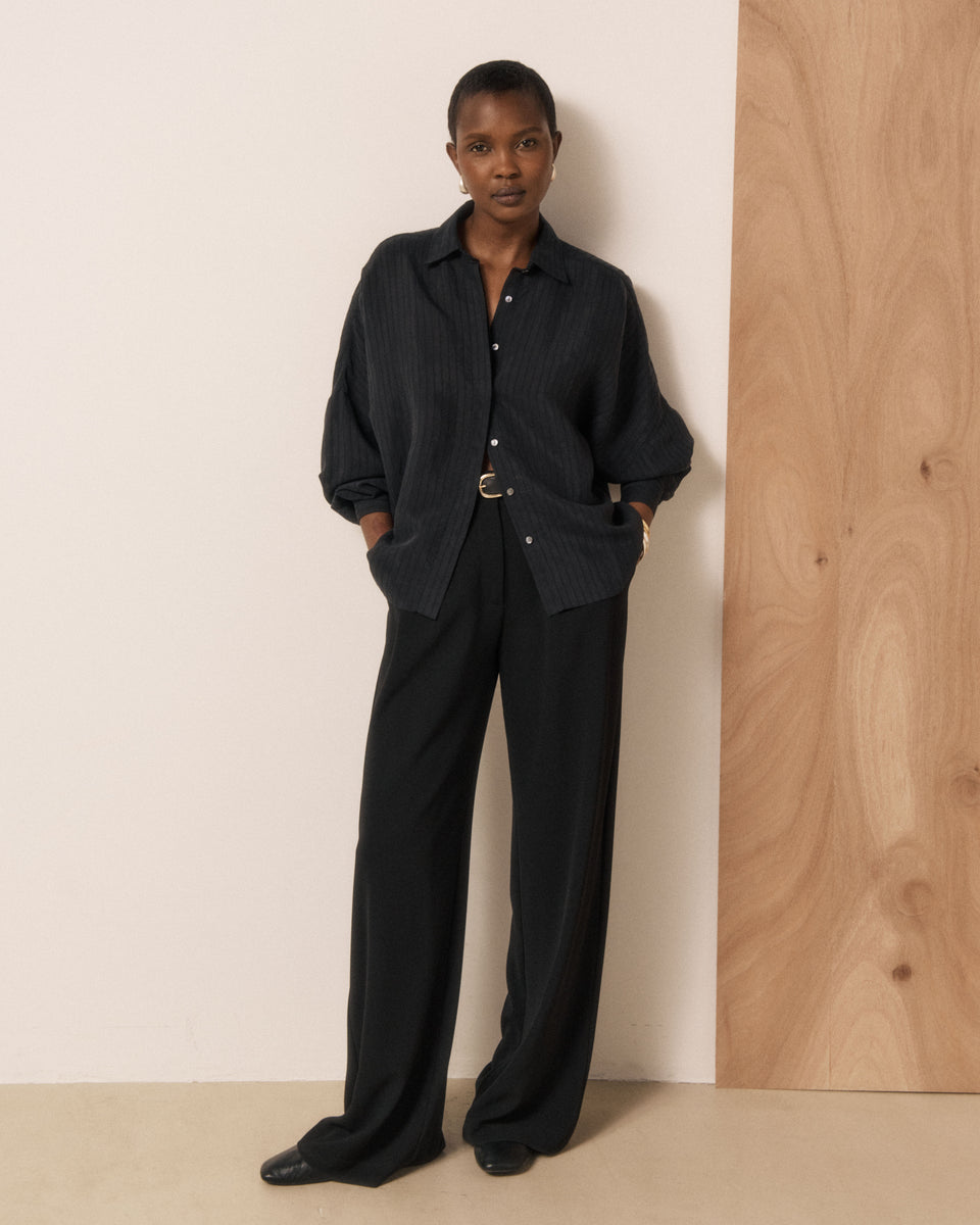 Chemise Femme en Lyocell & Viscose Noir Cosma - Image 2