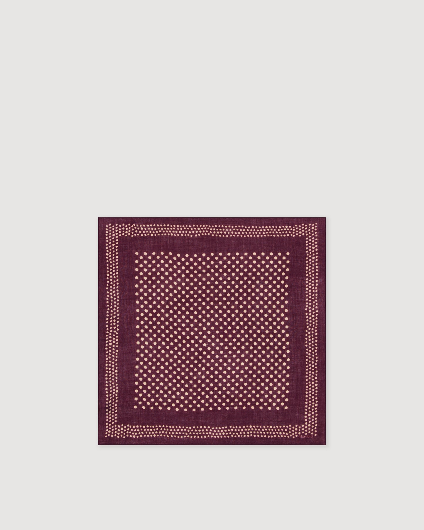 Echarpe Femme en Laine à Pois Bordeaux Bandana