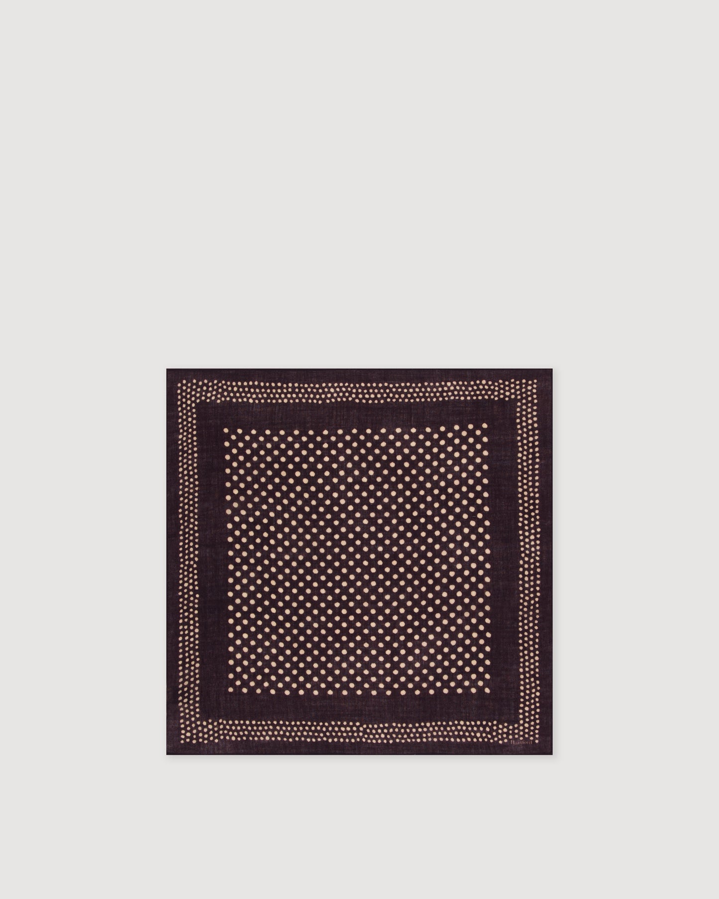 Echarpe Femme en Laine à Pois Chocolat Bandana