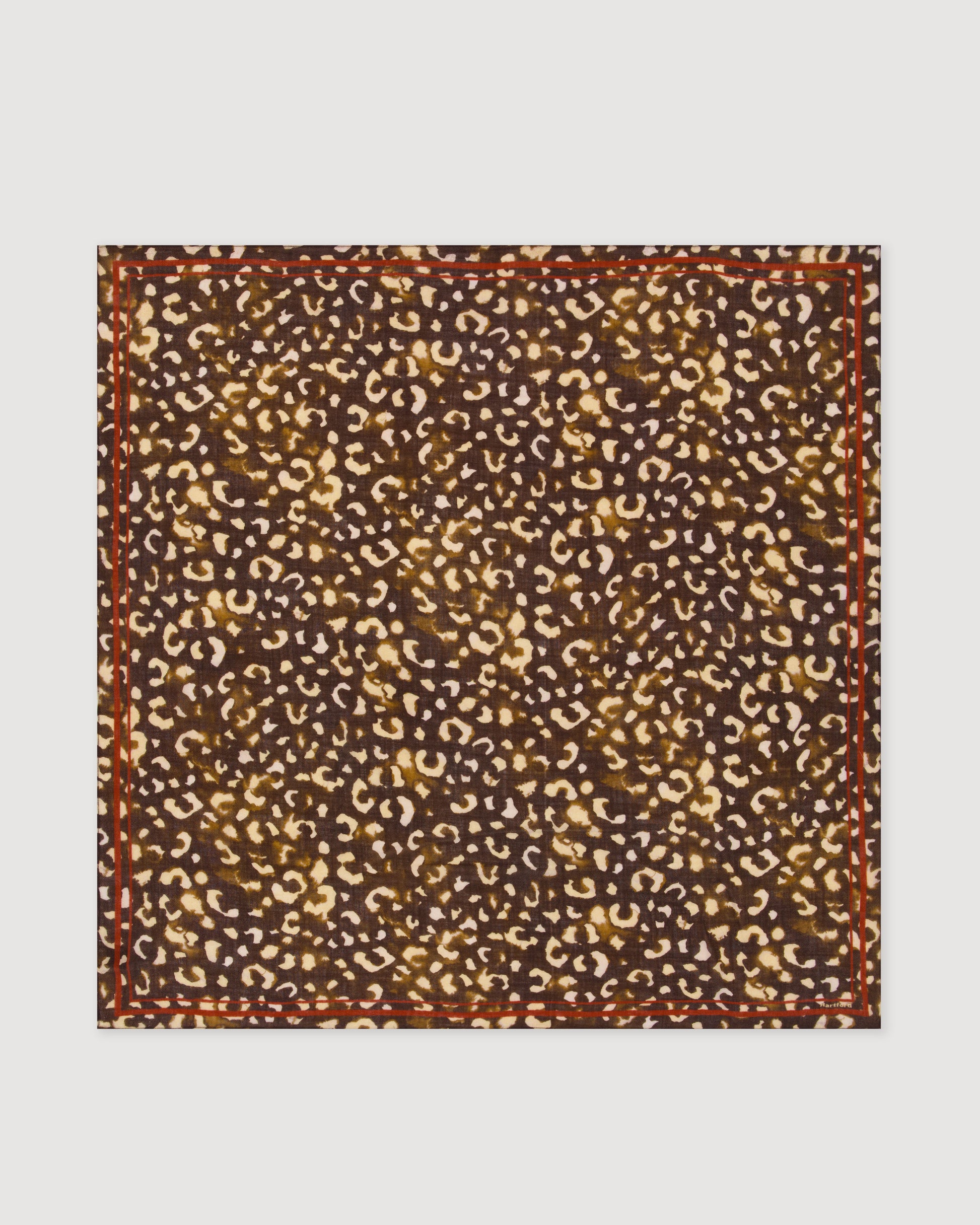 Echarpe Femme en Laine Léopard Chocolat