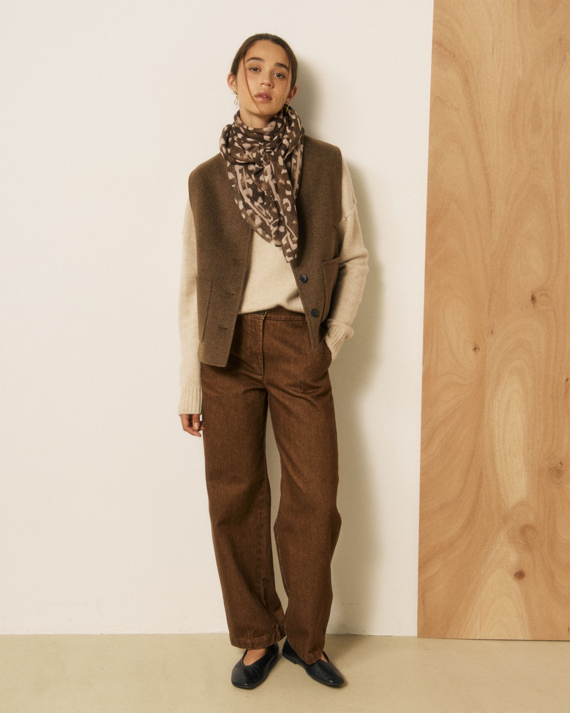 Echarpe Femme en Laine Léopard Vert Camo