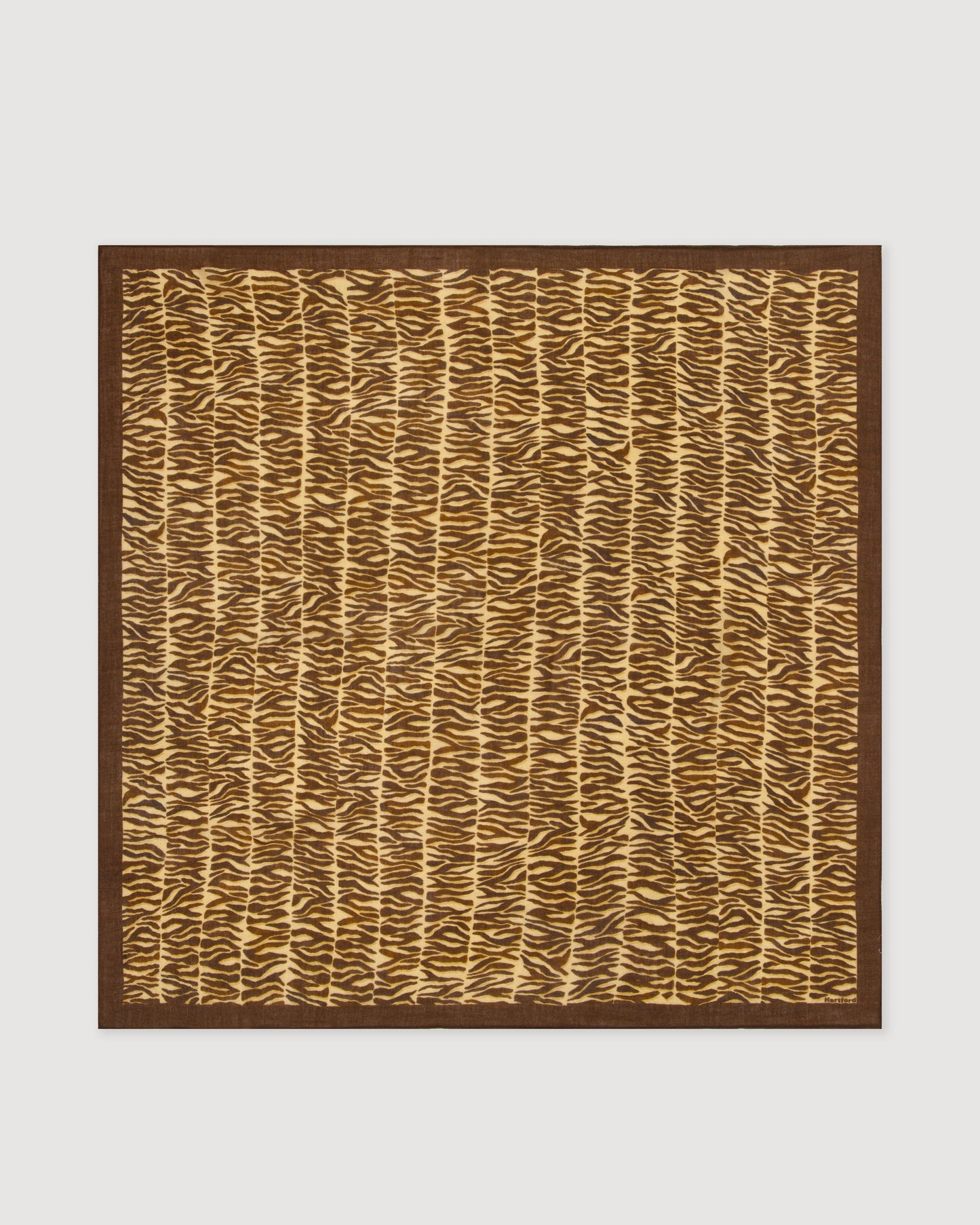 Echarpe Femme en Laine Zèbre Camel